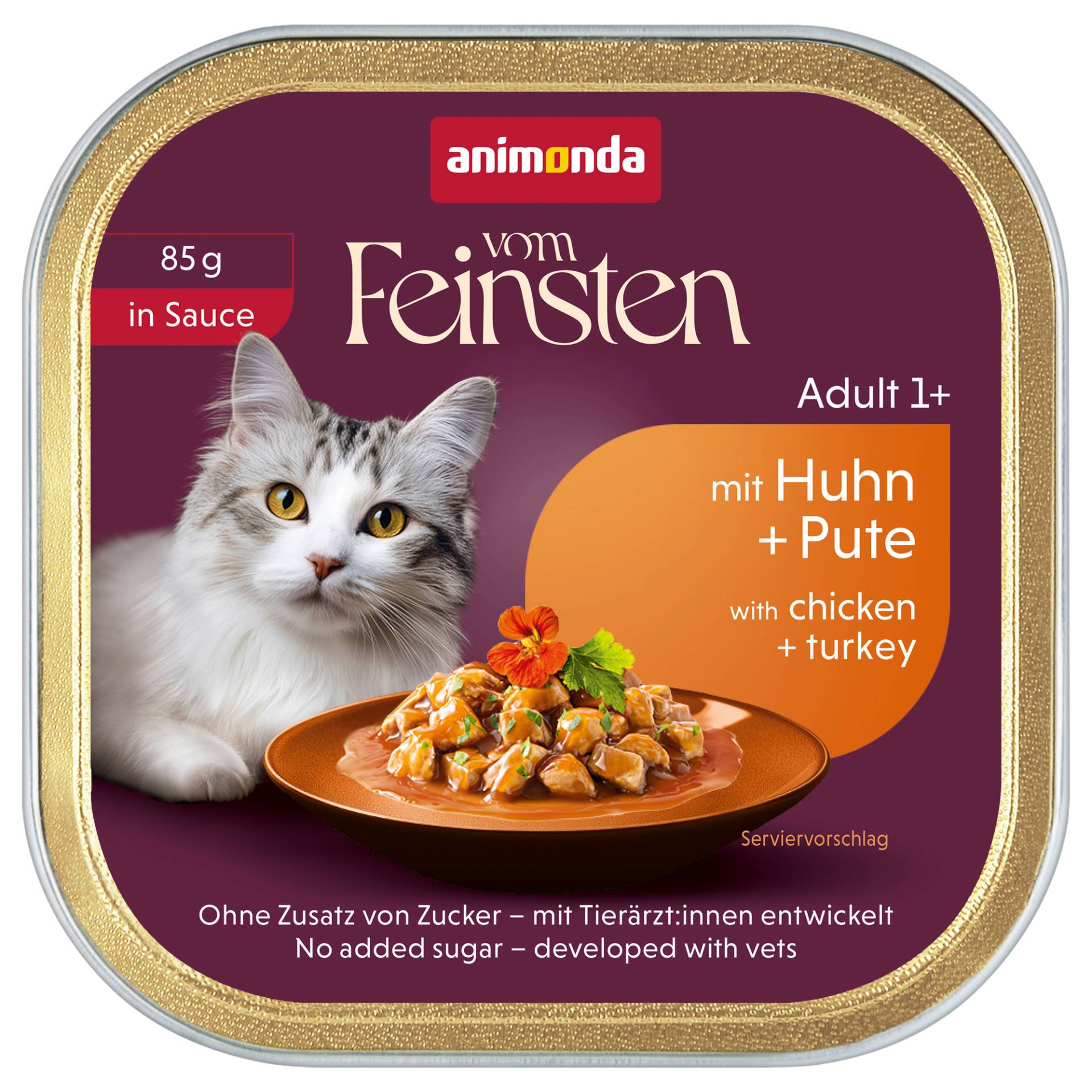 animonda vom Feinsten Adult 32 x 85 g - Huhn & Pute in Soße von Animonda Vom Feinsten