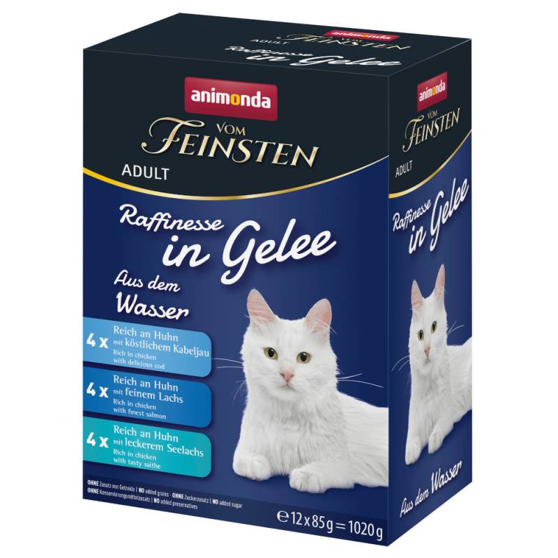 animonda vom Feinsten Adult Raffinesse in Gelee 12 x 85 g - Mixpaket Varietäten aus dem Wasser (3 Sorten) von Animonda Vom Feinsten