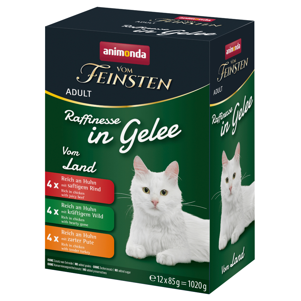 animonda vom Feinsten Adult Raffinesse in Gelee 12 x 85 g - Mixpaket Varietäten vom Land (3 Sorten) von Animonda Vom Feinsten