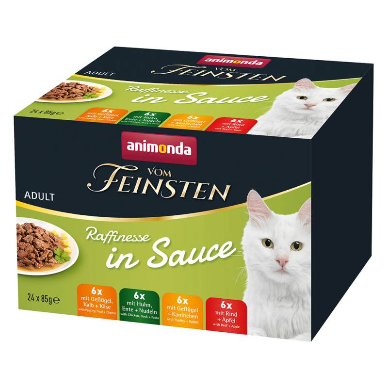 animonda vom Feinsten Adult Raffinesse in Sauce Mixpaket - Mixpaket 1 (4 Sorten, 48 x 85 g) von Animonda Vom Feinsten