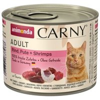 animonda Carny Nassfutter Katze Adult Rind, Pute und Shrimps 6x200 g von Animonda