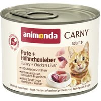 animonda Carny Nassfutter Katze Adult Pute und Hühnchenleber 24x200 g von Animonda