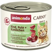 animonda Carny Nassfutter Katze Adult Rind, Pute und Kaninchen 24x200 g von Animonda