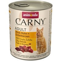 animonda Carny Adult Rind, Huhn & Entenherzen 12x800 g von Animonda
