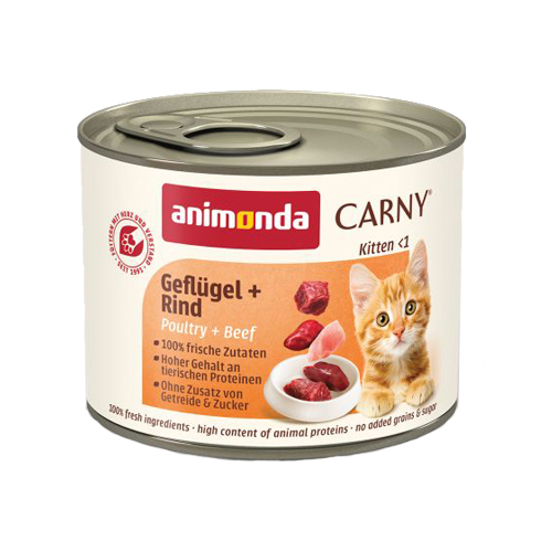 Animonda Carny Kitten - Rind mit Truthahn - 12 x 200 g von Animonda