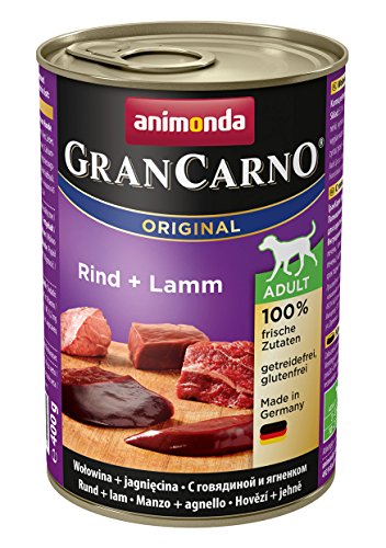 Animonda Gran Carno Hundefutter Adult Rind + Lamm, 6er Pack (6 x 400 g) von Animonda