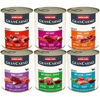 animonda GranCarno Original Nassfutter Hund Adult, Mixpaket 6x800 g Herzhafte Variation von Animonda