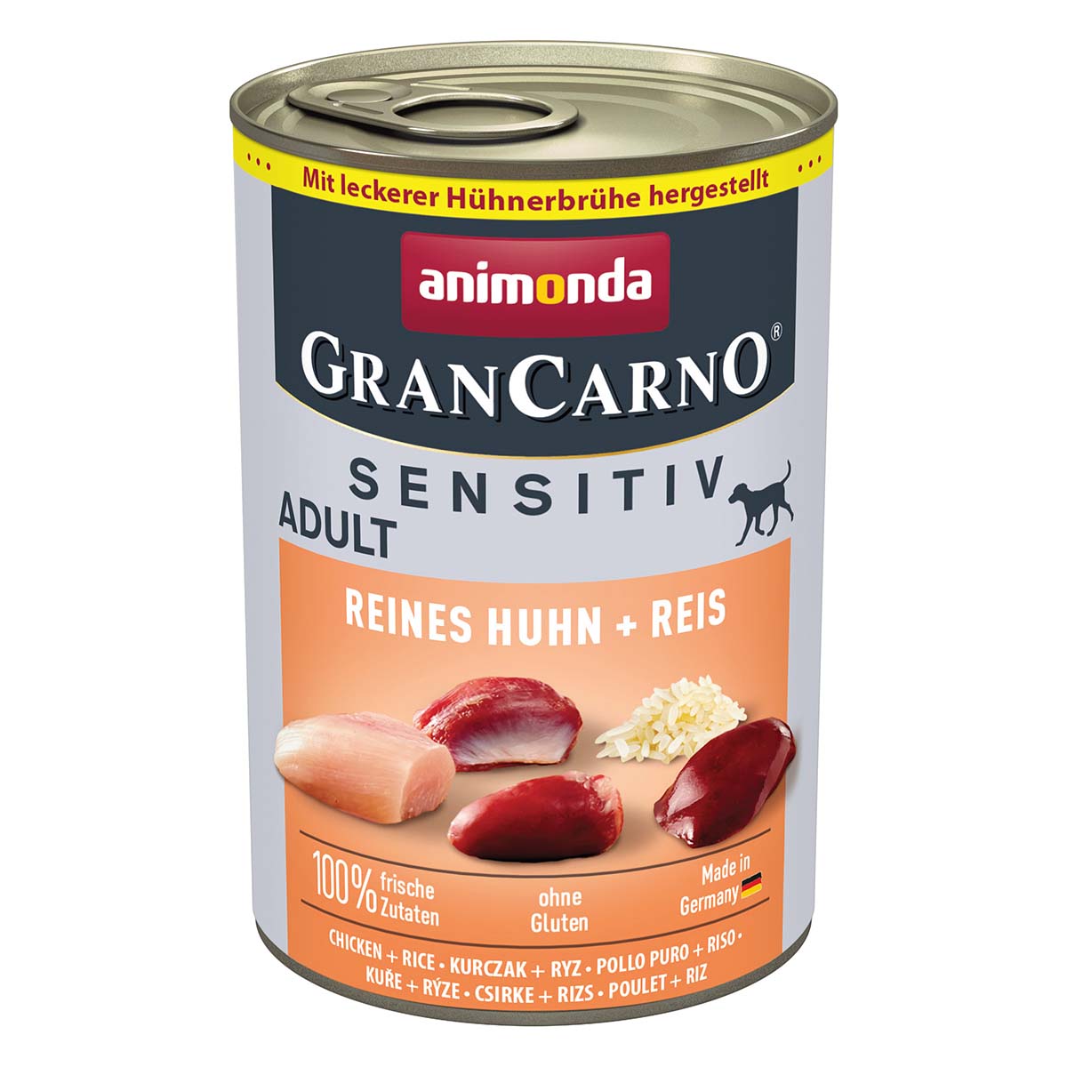 animonda GranCarno Adult Sensitiv Reines Huhn + Reis 24x400g von animonda GranCarno