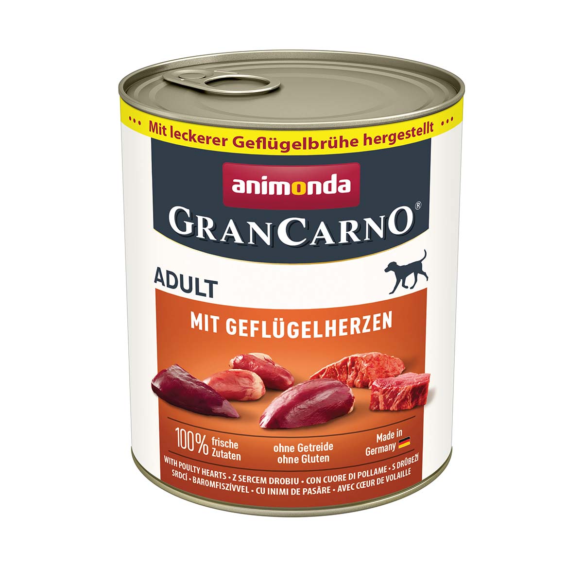 animonda GranCarno Adult mit Geflügelherz 24x800g von animonda GranCarno