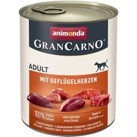 animonda GranCarno Original Adult Geflügelherzen 6x800 g von Animonda