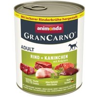 animonda GranCarno Original Adult Rind & Kaninchen mit Kräutern 6x800 g von Animonda