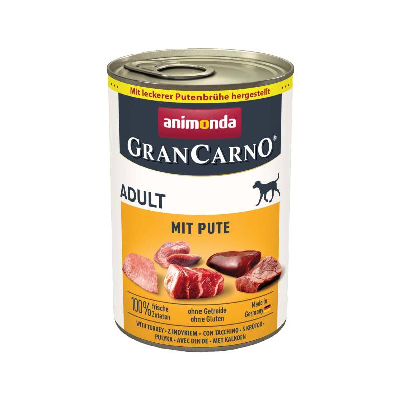 Animonda GranCarno Original Adult Hundefutter - Dosen - Rind & Wild - 6 x 400 g von Animonda