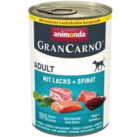 animonda GranCarno Original Nassfutter Hund Adult, Lachs & Spinat 6x400 g von Animonda