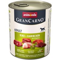 animonda GranCarno Original Adult Rind & Kaninchen mit Kräutern 24x800 g von Animonda