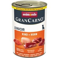 animonda GranCarno Original Nassfutter Hund Junior, Rind & Huhn 24x400 g von Animonda
