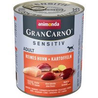 animonda GranCarno Adult Sensitiv Huhn & Kartoffel 12x800 g von Animonda
