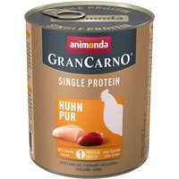 animonda GranCarno Single Protein Nassfutter Hund Adult, Huhn pur 12x800 g von Animonda