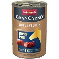 animonda GranCarno Single Protein Supreme Nassfutter Hund Adult, Ross pur 12x400 g von Animonda