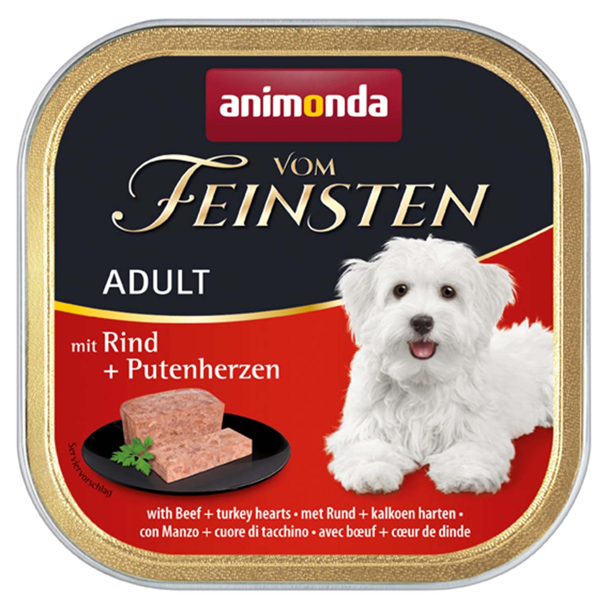 animonda vom Feinsten Adult Rind und Putenherzen 22x150g von animonda vom Feinsten