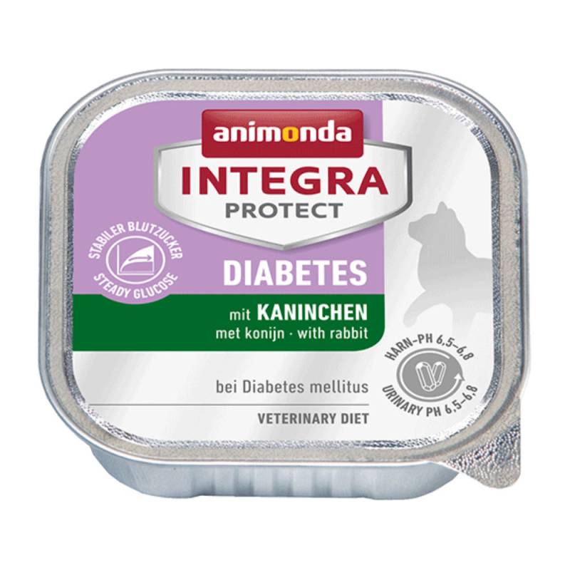 Animonda Integra Protect Diabetes Katzenfutter - Schälchen - Kaninchen - 16 x 100 g von Animonda