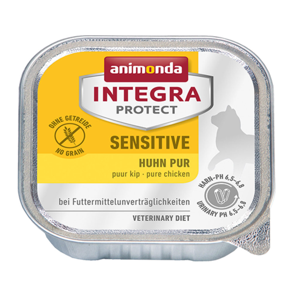 Animonda Integra Protect Sensitive Katzenfutter - Schälchen - Huhn - 16 x 100 g von Animonda