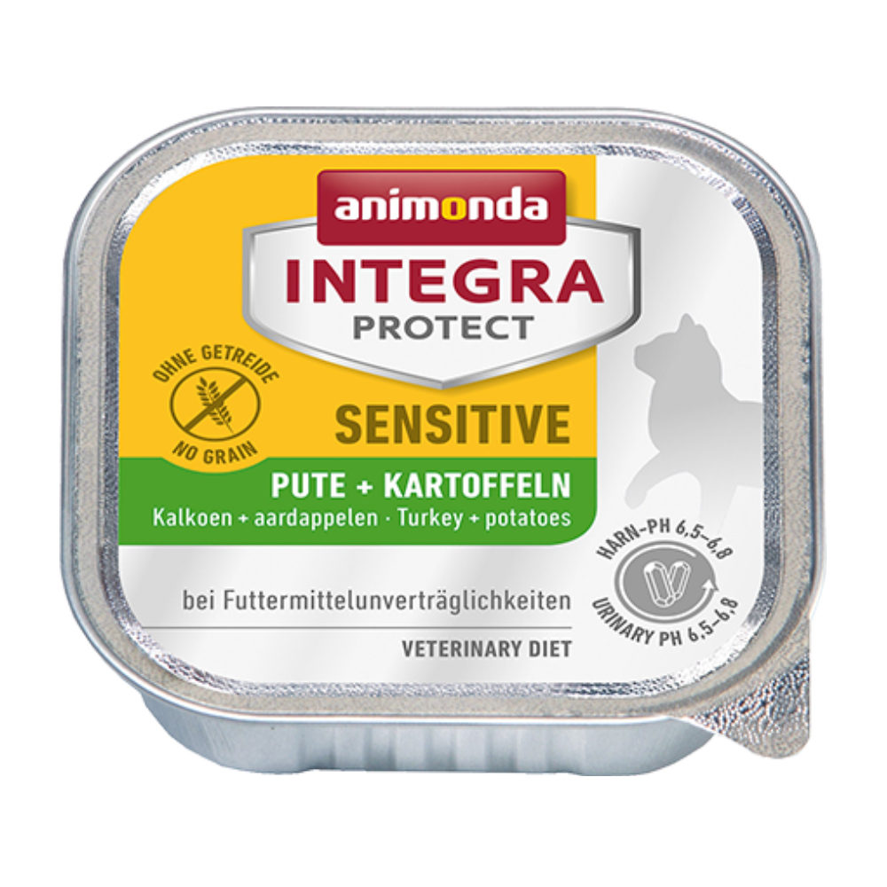 Animonda Integra Protect Sensitive Katzenfutter - Schälchen - Pute & Kartoffel - 16 x 100 g von Animonda