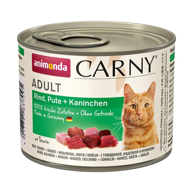 animonda Carny Adult Rind, Pute und Kaninchen 24x200g von animonda Carny