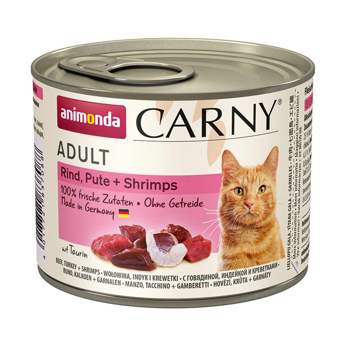 Animonda Katzen-Nassfutter Carny Adult Rind, Pute & Shrimps 24x200g von Animonda