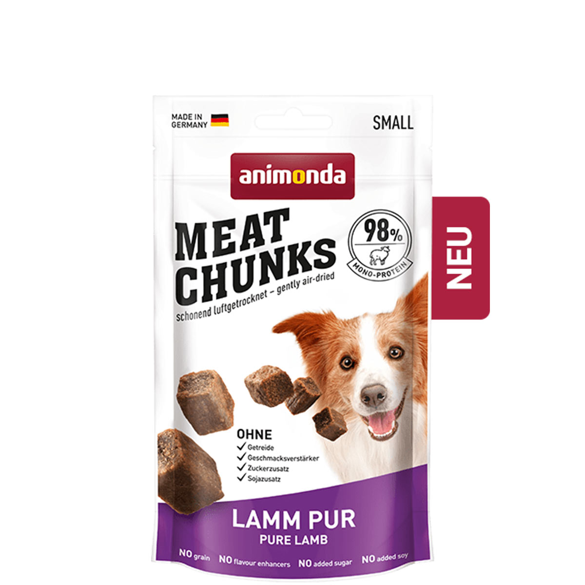 animonda Meat Chunks Adult Lamm pur 8x60g von Animonda
