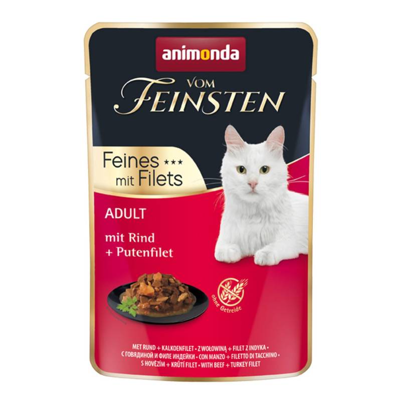 animonda vom Feinsten Adult mit Rind + Putenfilet 18x85g von animonda vom Feinsten