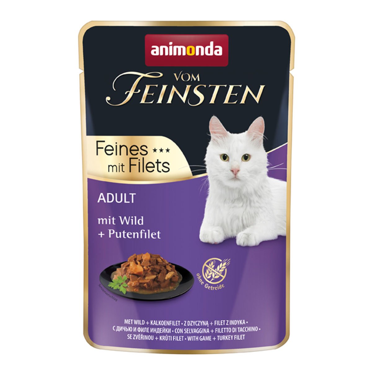 animonda vom Feinsten Adult mit Wild + Putenfilet 18x85g von animonda vom Feinsten