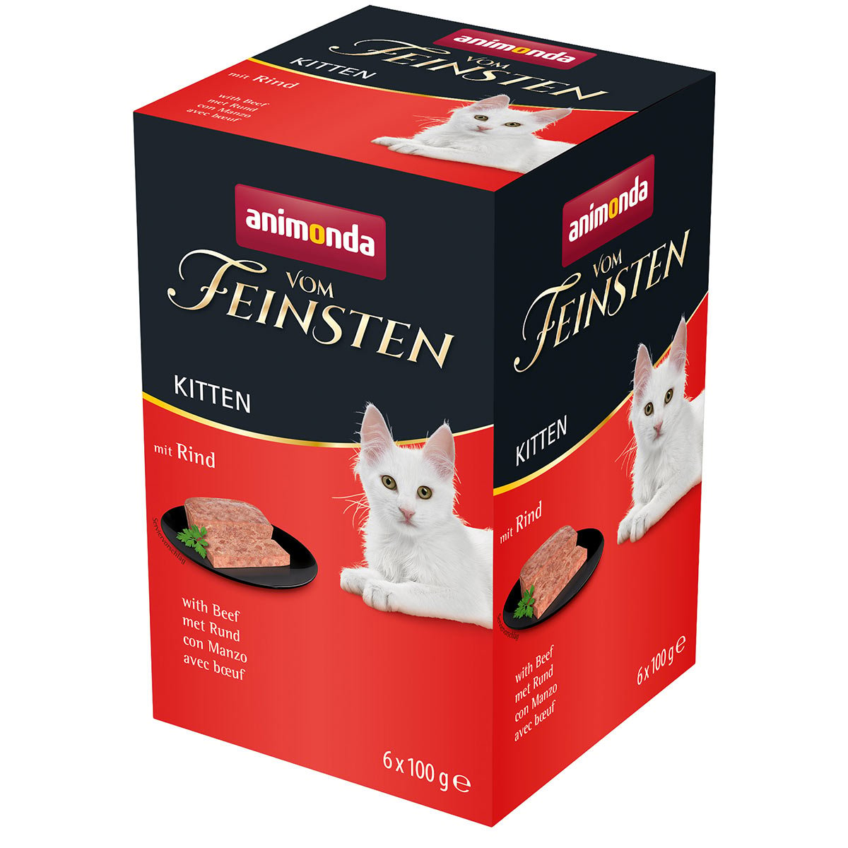 animonda vom Feinsten Kitten mit Rind 32x100g von animonda vom Feinsten