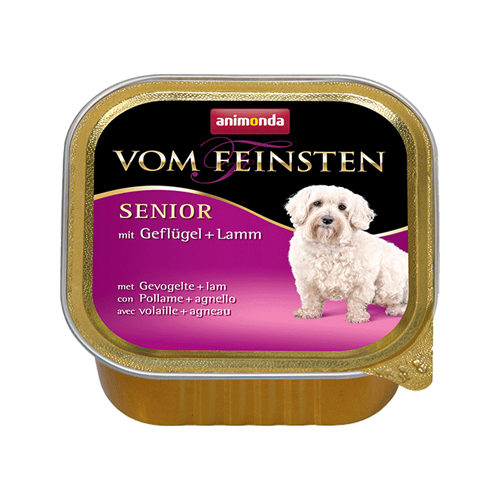 Animonda Vom Feinsten Senior Hundefutter - Schälchen - Geflügel & Lamm - 22 x 150 g von Animonda