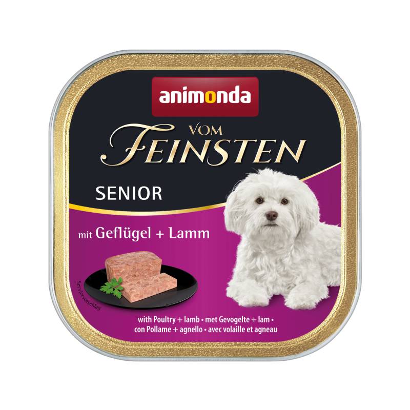 Animonda Vom Feinsten Senior Hundefutter - Schälchen - Geflügel & Lamm - 22 x 150 g von Animonda