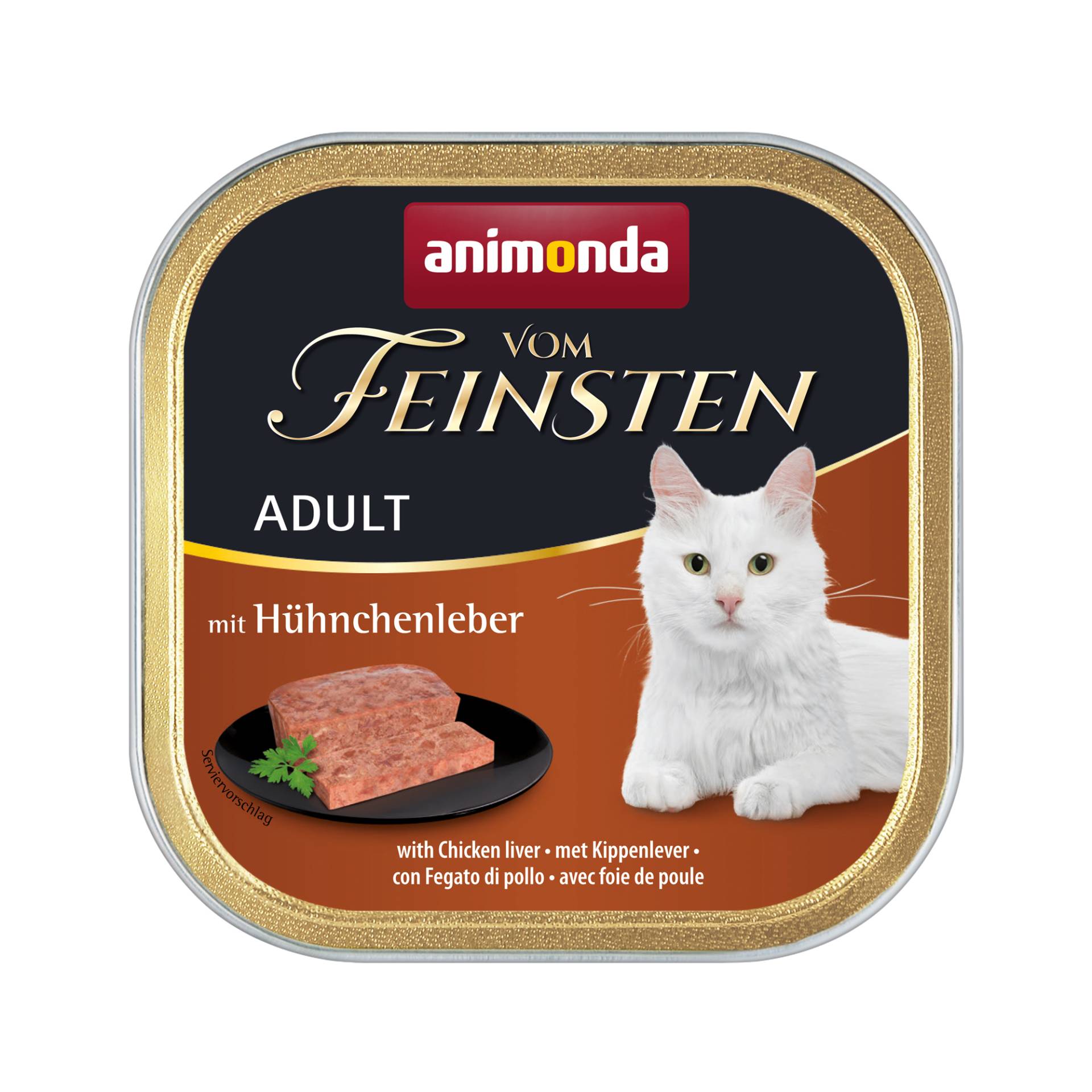 Animonda vom Feinsten Adult Katzenfutter - Schälchen - Hühnerleber - 32 x 100 g von Animonda