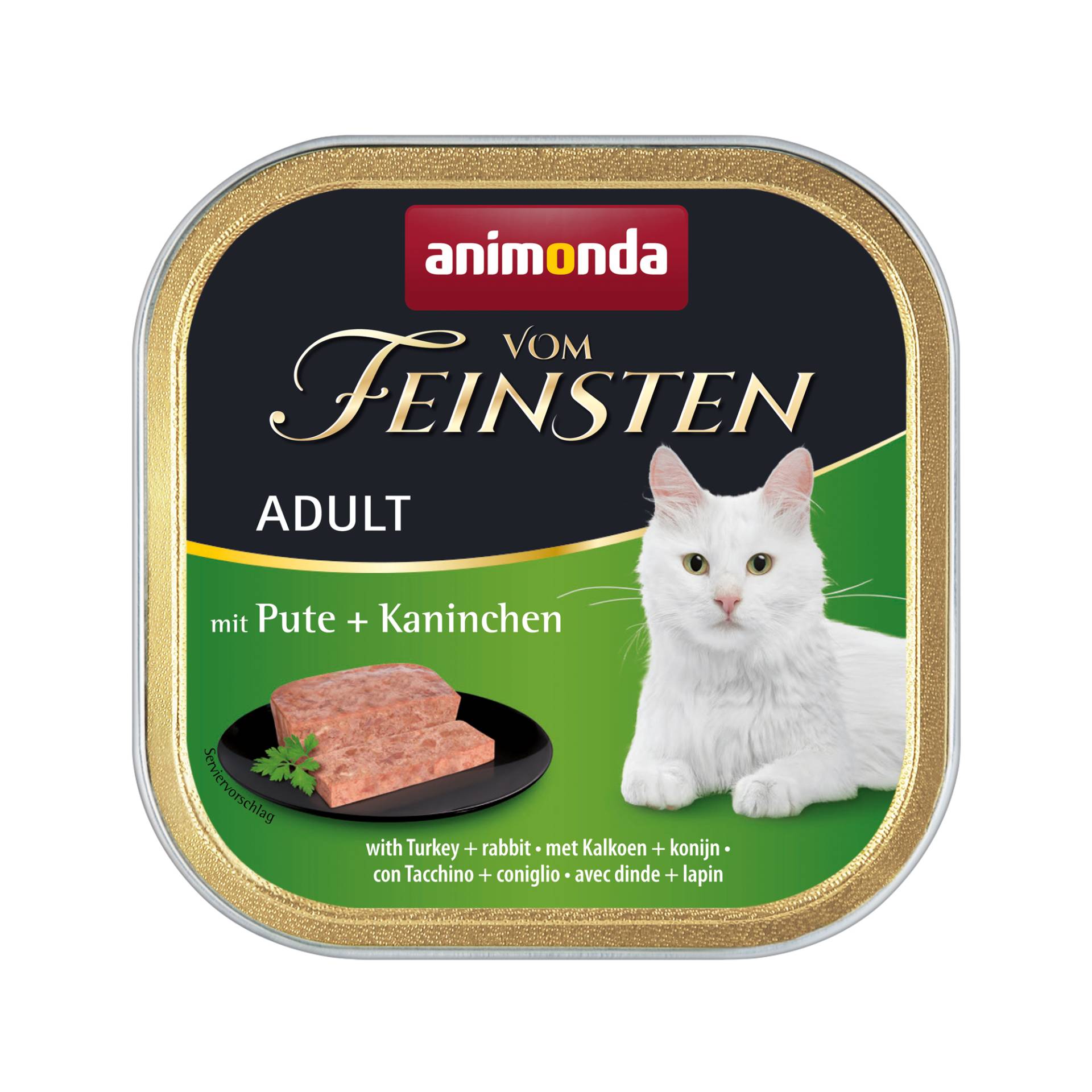 Animonda vom Feinsten Adult Katzenfutter - Schälchen - Pute & Kaninchen - 32 x 100 g von Animonda