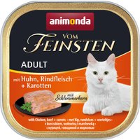 animonda vom Feinsten Adult mit Schlemmerkern 36 x 100 g - Huhn, Rindfleisch & Karotten von Animonda Vom Feinsten