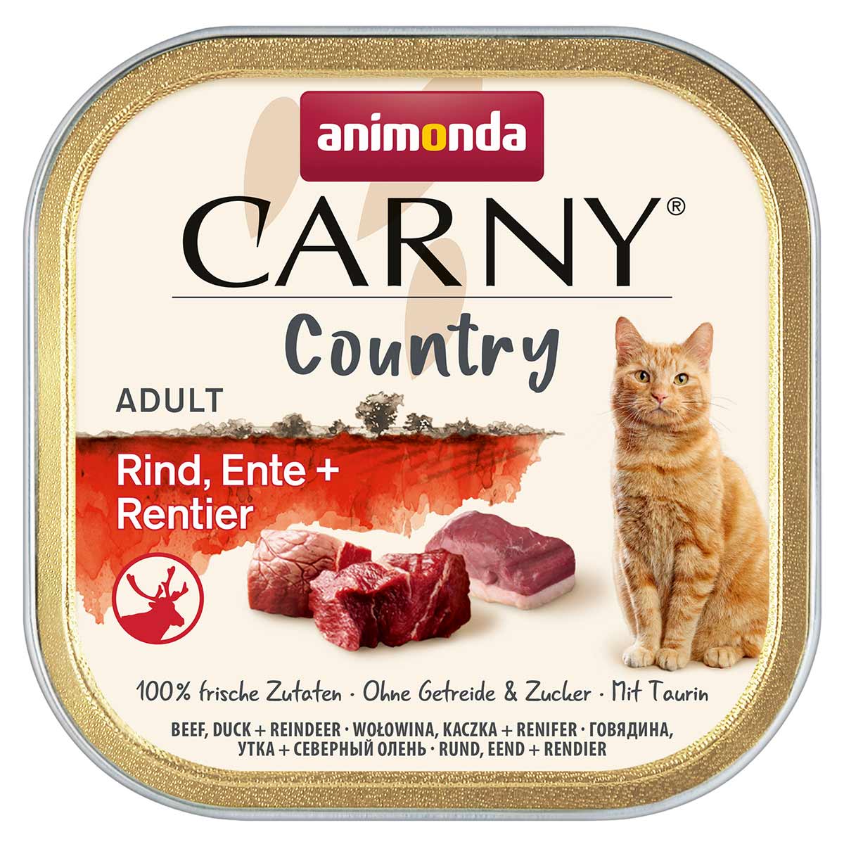 animonda Carny Adult Country Rind, Ente + Rentier 32x100g von animonda Carny