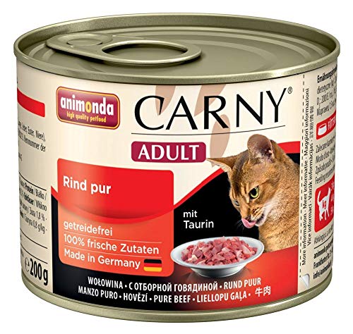 animonda Carny Adult Katzenfutter Nassfutter für ausgewachsene Katzen Rindfleisch 6 x 200g animonda Carny Adult Katzenfutter Nassfutter für ausgewachsene Katzen Rindfleisch 6 x 200g von Animonda
