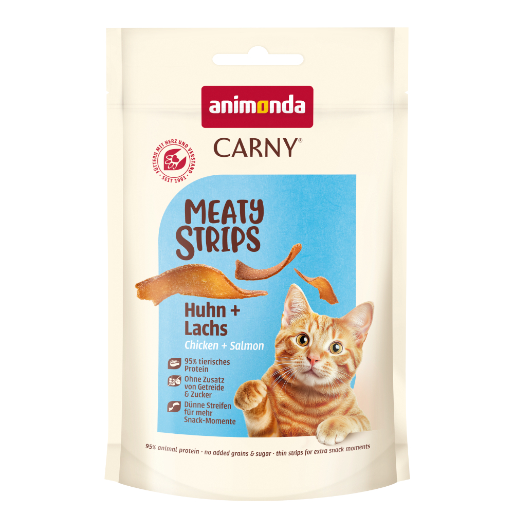 animonda Carny Adult Meaty Strips - Huhn + Lachs (50 g) von Animonda