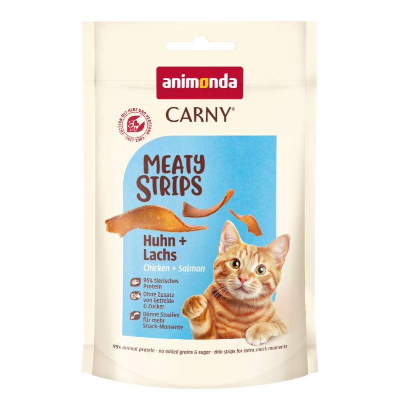 animonda Carny Adult Meaty Strips - Huhn + Lachs (50 g) von Animonda
