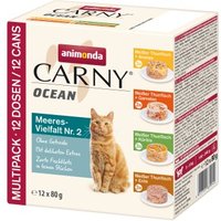 animonda Carny Nassfutter Katze Adult, Ocean Meeresvielfalt 12x80 g Mixpaket 2 von Animonda
