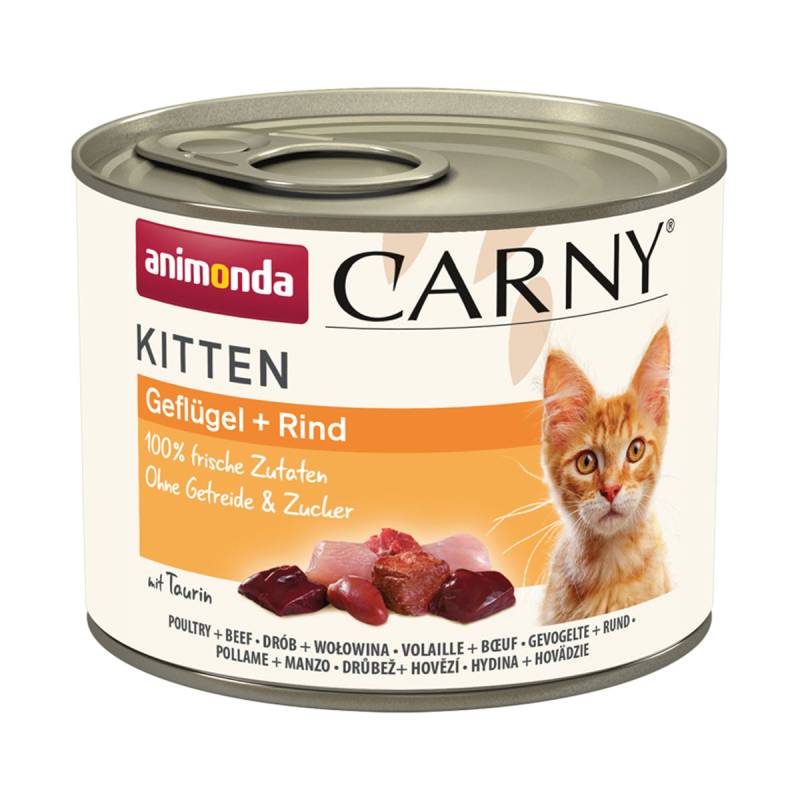 animonda Carny Kitten Geflügel + Rind 12x200g von animonda Carny