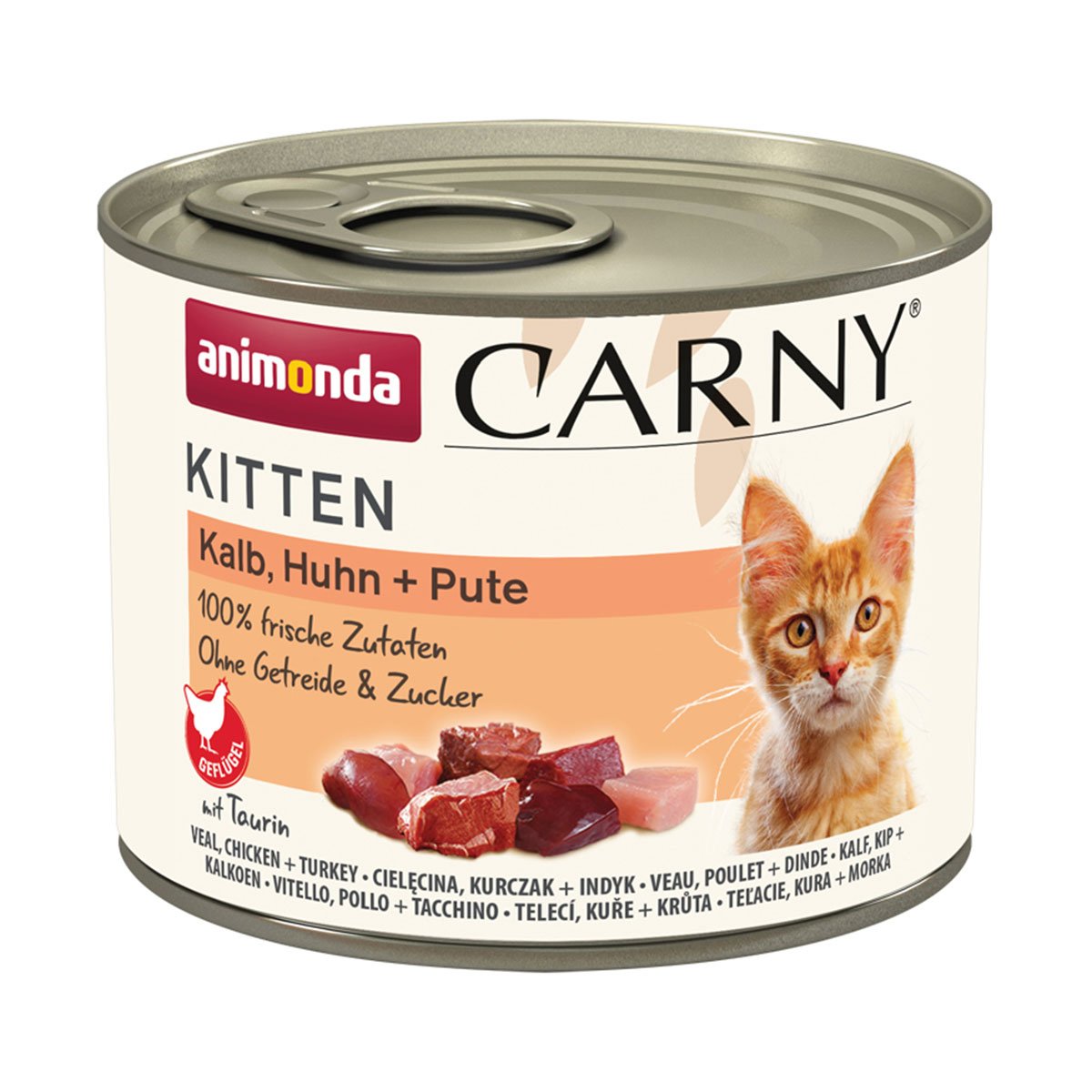 animonda Carny Kitten Kalb, Huhn + Pute 12x200g von animonda Carny