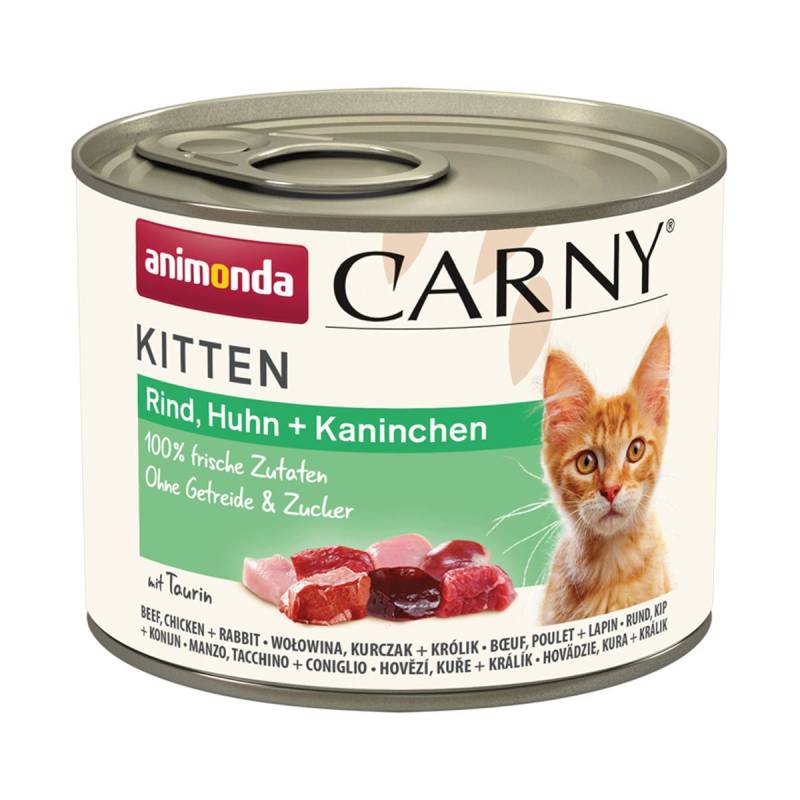 animonda Carny Kitten Rind, Huhn + Kaninchen 12x200g von animonda Carny