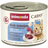animonda Carny Nassfutter Katze Adult Rind und Kabeljau mit Petersilienwurzel 24x200 g von Animonda