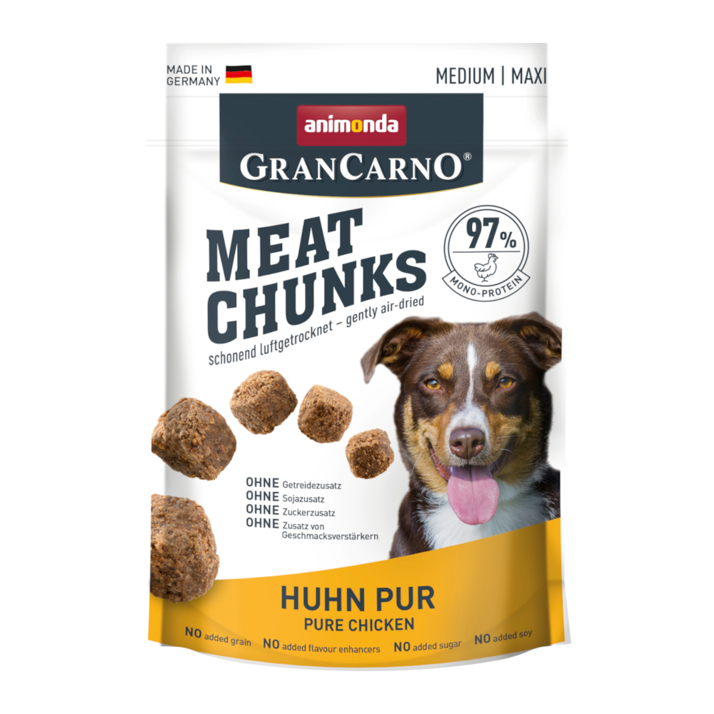 animonda Gran Carno Meat Chunks Medium / Maxi - 80 g Huhn Pur von Animonda