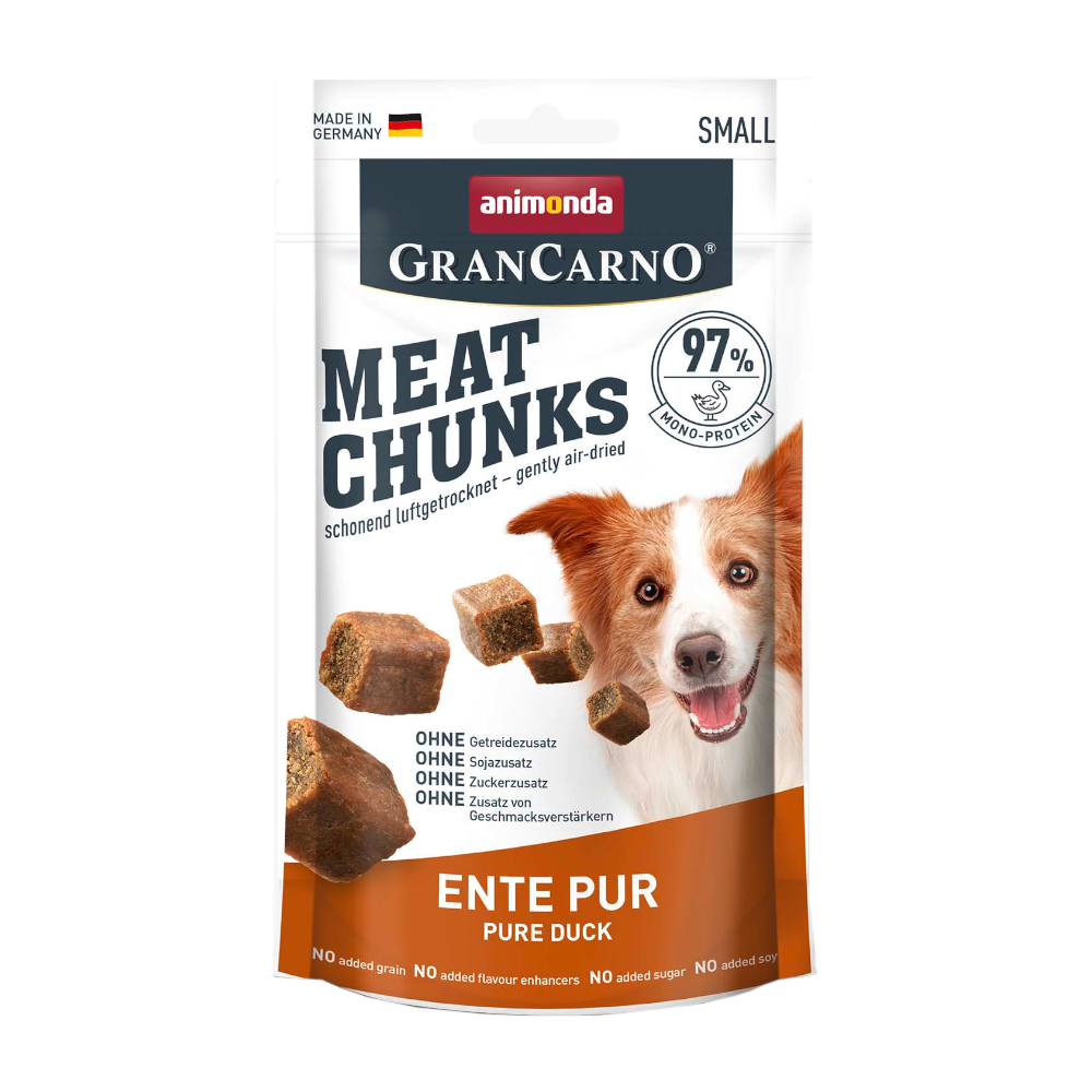 animonda Gran Carno Meat Chunks small - Sparpaket: 4 x 60 g Ente pur von Animonda