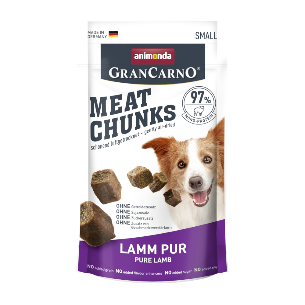 animonda Gran Carno Meat Chunks small - Sparpaket: 4 x 60 g Lamm pur von Animonda