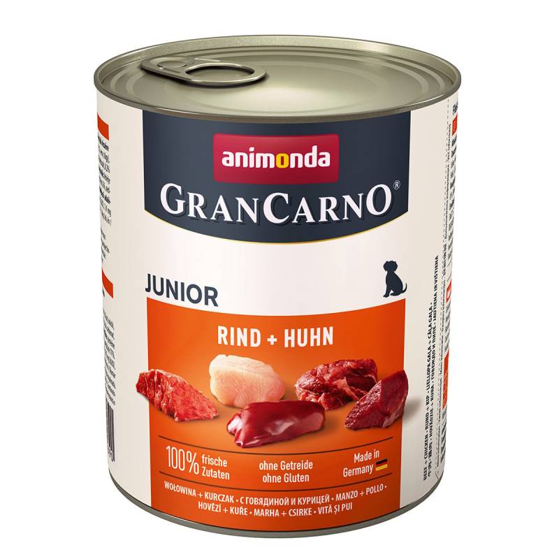 animonda GranCarno Junior Rind und Huhn 24x800g von animonda GranCarno